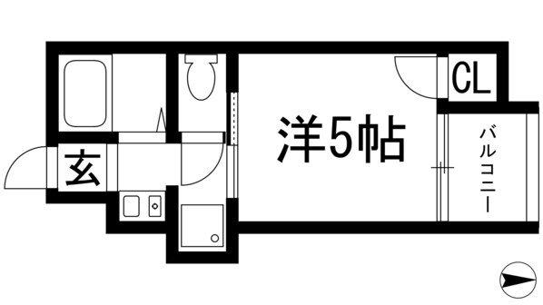 エレガンス髙木3号館の物件間取画像